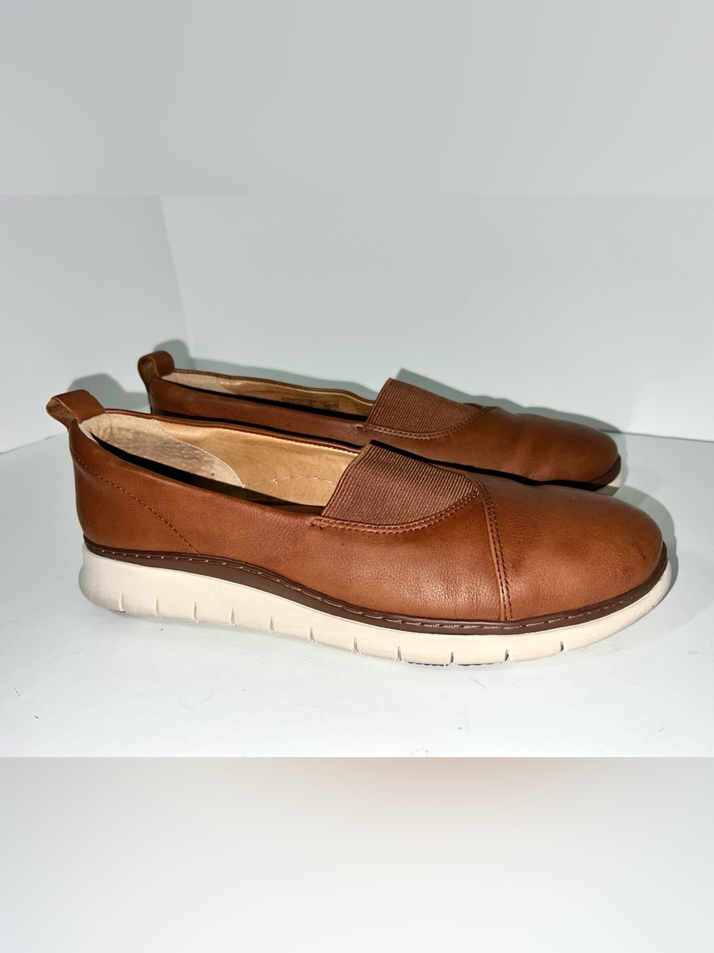 Vionic Fresh Linden Brown Leather Slip On Walking Loafers Comfort Shoes Size 9 - Picture 3 of 15